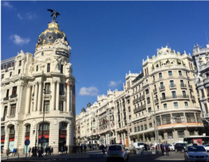 Buildings in Madrid, Spain