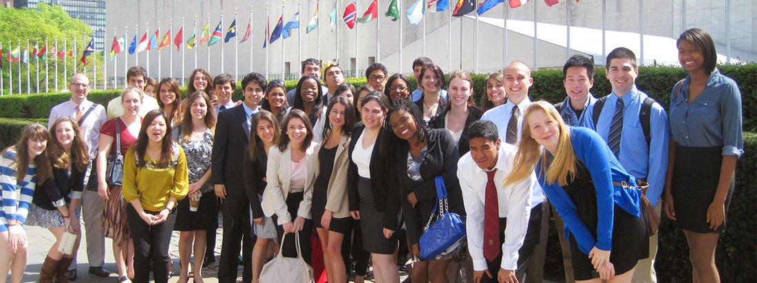 International relations students at the United Nations